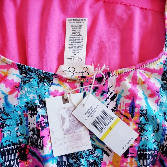 Jessica Simpson Women's Firework V-Wire Bandeau One-Piece Swimsuit Size Medium - Picture 6 of 16